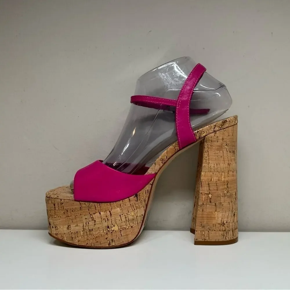 NWOB | Schutz | Glayce Nappa Leather Sandal | Pink | 8.5 B US